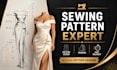 create a professional sewing pattern, pattern grading and fashion pattern