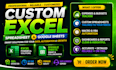 do custom excel spreadsheet, googlesheet expenses, budgets tracker, macro, vba