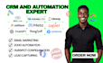 setup hubspot email SMS zoho make automation reminder system follow up workflow
