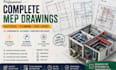 design complete mep drawings, electrical plumbing and hvac layout