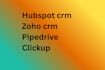 setup hubspot  zoho crm