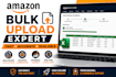 bulk upload and optimize amazon product listings