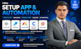 setup app voice flow send grid monday crm calcom booking automaton