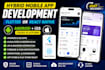 develop a hybrid mobile app using flutter or react native