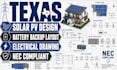 do solar pv design battery backup layout electrical drawing texas nec compliant