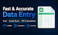 do fast and accurate data entry in excel and google sheets