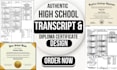design high school transcript, college transcript, ged and diploma certificate