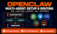 setup openclaw multi agent routing install open claw n8n automation vps mac mini