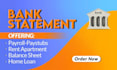 design a professional, easy to read bank statement