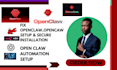 fix open claw, open claw setup and secure installation