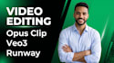 do pro ai video editing opus clip capcut runway veed descript and kling