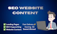 write website content and landing pages