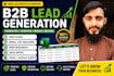 do professional b2b lead generation and data entry