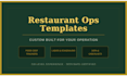 build custom restaurant operations templates