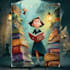 create a custom cartoon book cover design
