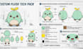 design plushie reference sheet tech pack plush toy stuffed animal design concept
