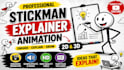 create best 2d 3d stickman youtube explainer animation videos