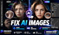 fix ai generated images, recreate logo, and enhance images