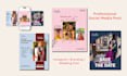 design social media posts for event and photography agencies