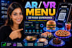 create ar VR restaurant menu with immersive 3d experience