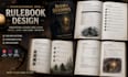 design rpg rulebook for tabletop rpg or board game with image graphics layout