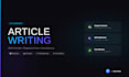write SEO friendly articles
