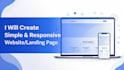 create simple and responsive website landing page