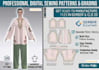 create digital sewing pattern and grading in gerber and clo 3d