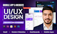 do website ui ux design, dashboard ui ux, mobile app ui ux design in figma