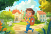 digitally colourful children book illustration
