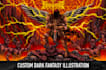create dark fantasy illustration for album cover