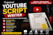 write engaging youtube scripts for cash cow and faceless channels