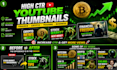 design viral crypto finance youtube thumbnails