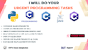 create your urgent programming tasks in c cpp java python and c sharp