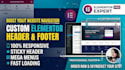 design custom elementor pro header and footer