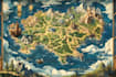 map illustration, map design