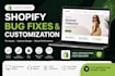 do shopify quick fixes and customization