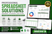 do calandar booking, payroll spreadsheet, tracking system, household spreadsheet