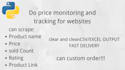 do price monitoring and tracking for websites