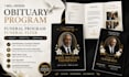 design obituary program, funeral program, funeral flyer obituary flyer design