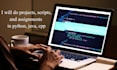 do projects, scripts, and assignments in python, java, cpp