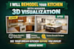 remodel your kitchen with modern 3d visualization
