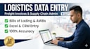 manage logistics data entry and freight invoices