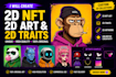 design 2d nft design, nft art, nft traits
