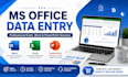 do professional data entry, excel, word, and ms office work