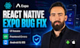 fix react native expo bugs and improve mobile app UI