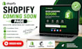 design a professional shopify coming soon page countdown waitlist prelaunch page