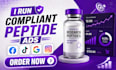 run compliant peptide ads peptide facebook tiktok google ads peptide marketing
