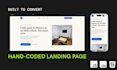 design and build a high conversion landing page in HTML CSS javascript