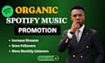 increase spotify followers, spotify streams and listeners organically